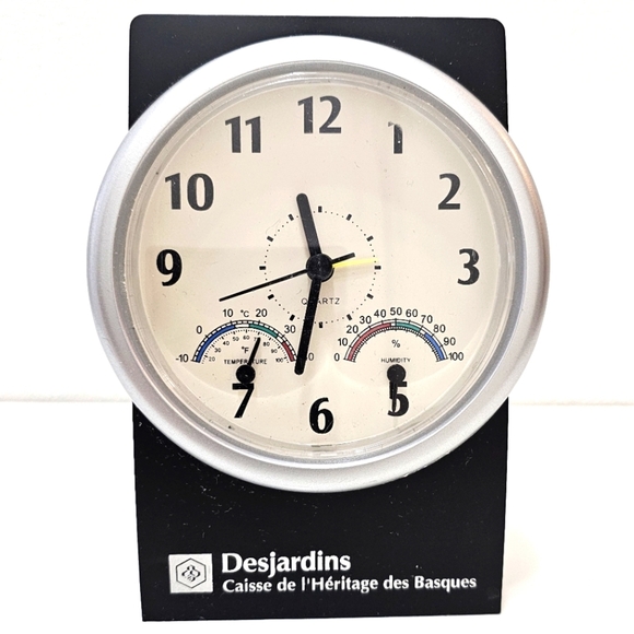 Desjardins Table Clock with Temperature & Humidity - Picture 12 of 12